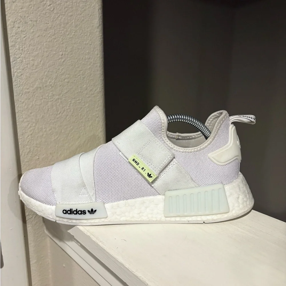 Size 9 - adidas NMD_R1 White Almost Lime W Women Sneakers GW5699 - Picture 3 of 9